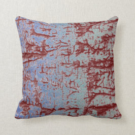 Moderne abstrakte Aquarellbordeauxfarben und blau Kissen