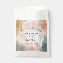 Moderne Abstrakte Aquarellfarben Hochzeit im Herbs
