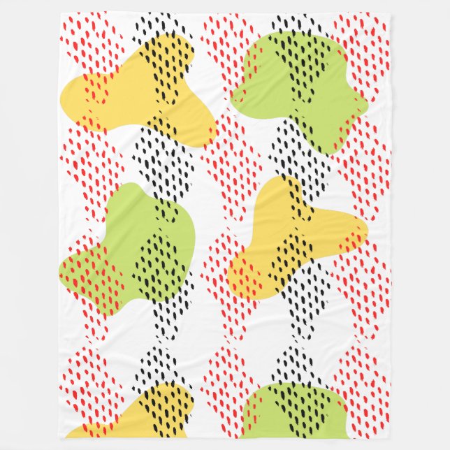 Moderne abstrakte Aquarellmuster Fleecedecke (Vorderseite)