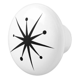 Moderne Abstrakte atomare MCM-Sternexplosion im Mi Keramikknauf