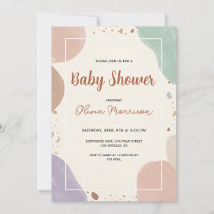 Moderne abstrakte Babyparty Einladung