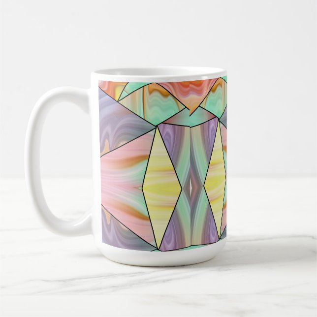 Moderne Abstrakte Barockkunst Kaffeetasse (Links)