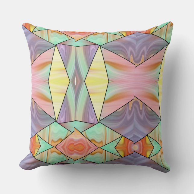 Moderne Abstrakte Barockkunst Kissen (Vorderseite)