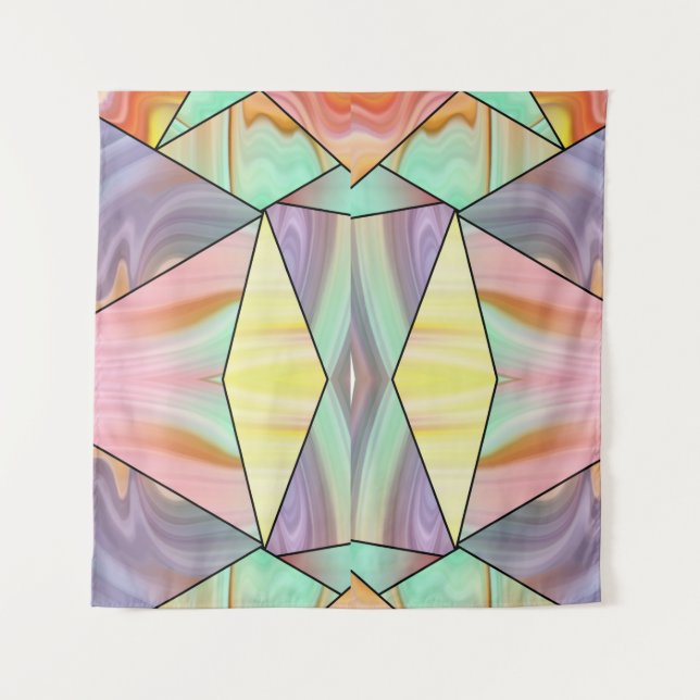 Moderne Abstrakte Barockkunst Wandteppich (Vorderseite)