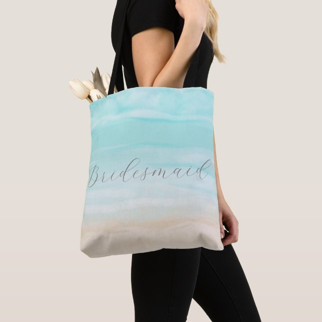 Moderne Abstrakte Beach Bridesmaid Tasche (Von Nahem)