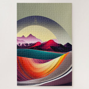 Moderne Abstrakte Bergwelt Minimalistisch
