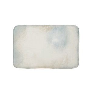 Moderne Abstrakte Blaue Creme Badematte