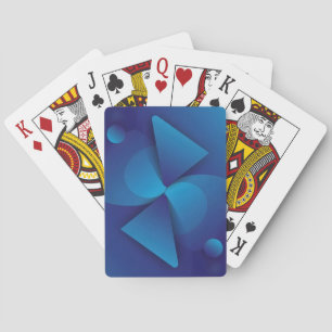 Moderne Abstrakte Blaue Geometrie Spielkarten