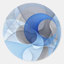 Moderne abstrakte blaue graue Fractal-Kunstgrafik