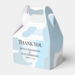 Moderne Abstrakte blaue Minimalistische Kunsthochz Geschenkschachtel