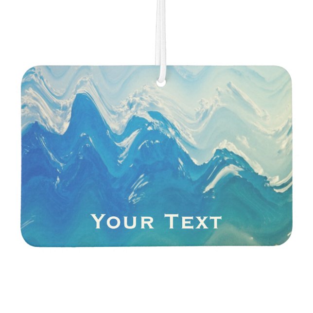 Moderne Abstrakte Blaue Ozeane Kunst Personalisier Autolufterfrischer (Vorderseite)
