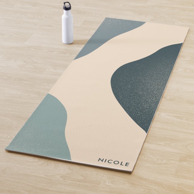 Moderne, Abstrakte Blaue Toneda Yoga Mat Yogamatte (Beispiel)