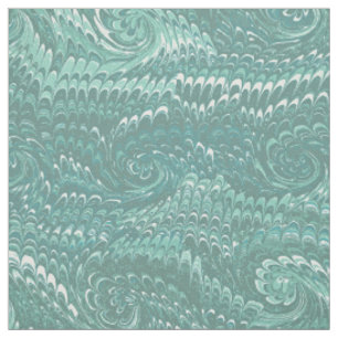 Moderne abstrakte blaue Wirbel Marmormuster Stoff