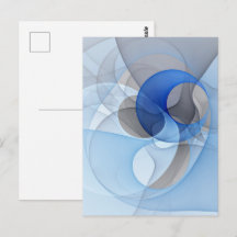 Moderne Abstrakte blaugraue Fraktal Grafik
