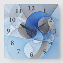 Moderne Abstrakte blaugraue Fraktal Grafik
