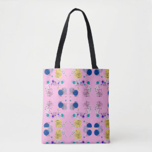 Moderne abstrakte Blume in Rosa Tasche