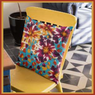 Moderne Abstrakte Blume und Leaf-Muster Kissen