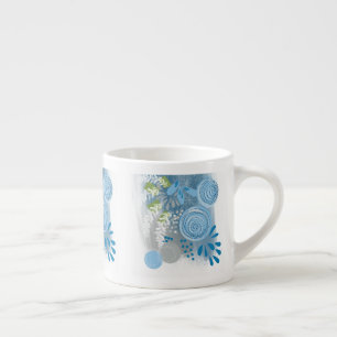 Moderne abstrakte Blumen Espressotasse