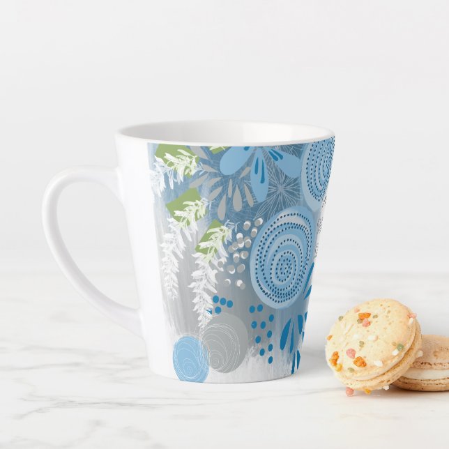 Moderne Abstrakte Blumen Milchtasse (Beispiel)