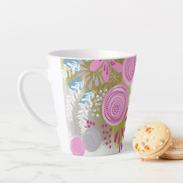 Moderne abstrakte Blumendarstellung Milchtasse (Beispiel)
