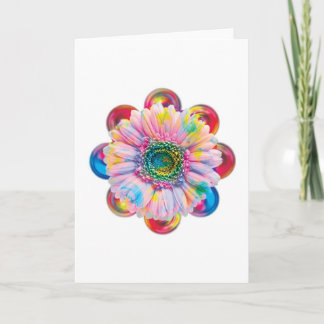 Moderne, abstrakte, blumengeschmückte Grusskarte Karte