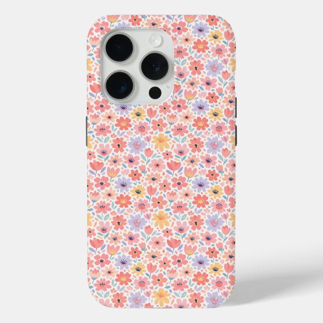 Moderne abstrakte Blumengestaltung Case-Mate iPhone Hülle (Rückseite)