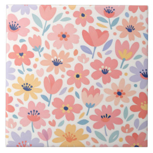 Moderne abstrakte Blumengestaltung Fliese