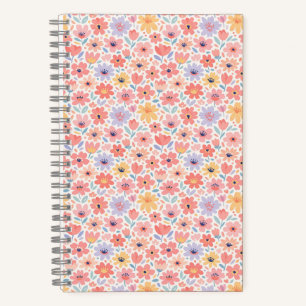 Moderne abstrakte Blumengestaltung Notizbuch
