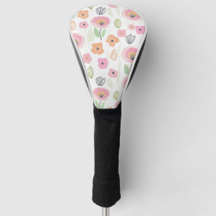 Moderne abstrakte Blumengestaltungslinie (2) Golf Headcover