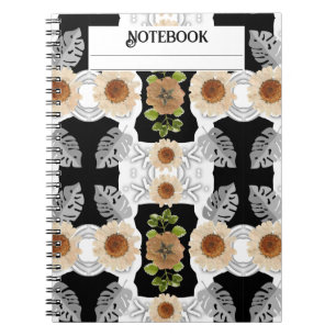 Moderne abstrakte Blumenkunst Notizblock
