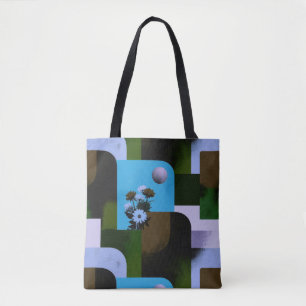 Moderne abstrakte Blumenmuster-Tasche Tasche