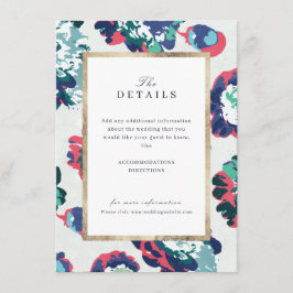 Moderne abstrakte Blumenzettel Begleitkarte