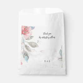 Moderne Abstrakte Blush Rose & Wildblume Hochzeit Geschenktütchen