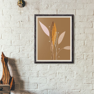 Moderne Abstrakte Boho Flora Pflanze Art Poster