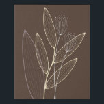 Moderne, Abstrakte Boho Pflanze Art Deco Braun Künstlicher Leinwanddruck<br><div class="desc">Boho abstrakt moderne Pflanze Art Dekor. Neutrale skandinavische Pflanze ästhetische Formen Illustration. Botanische Gegenwartskunst. Schöne böhmische Vektor Blumen und Blätter in einem modernen,  minimalen,  trendigen Stil. Edelsteinsamen auf schokoladenbraunem Hintergrund. Grosses elegantes und einfaches boho schicke Kunstwerk Design.</div>