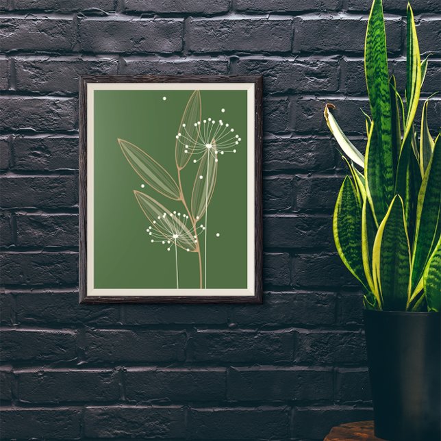 Moderne Abstrakte Boho Pflanze Art Dekor Poster (Von Creator hochgeladen)