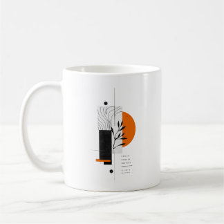 Moderne abstrakte botanische geometrische Wandkuns Kaffeetasse