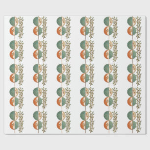 Moderne abstrakte botanische Kunst, Minimalist Ci Geschenkpapier