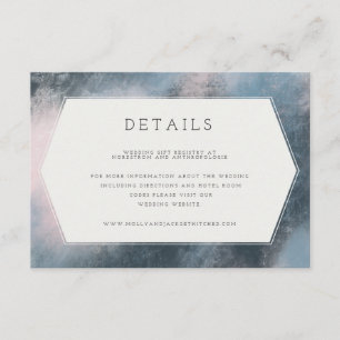 MODERNE ABSTRAKTE DETAILS-KARTE (NAVY/BLUSH) BEGLEITKARTE