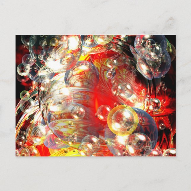 Moderne Abstrakte digitale Kunst Postkarte (Vorderseite)