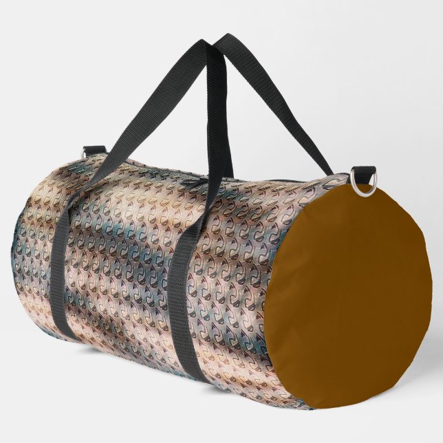Moderne abstrakte digitale Musterdesign 1240 Duffle Bag (Linke Ecke)