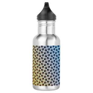 Moderne abstrakte digitale Musterdesign 1243 Edelstahlflasche