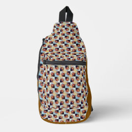 Moderne abstrakte digitale Musterdesign 1245 Crossbody Bag