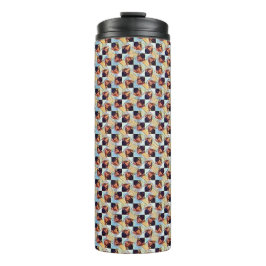 Moderne abstrakte digitale Musterdesign 1245 Thermosbecher
