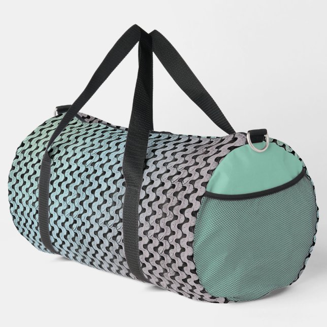Moderne abstrakte digitale Musterdesign 1246 Duffle Bag (Rechte Ecke)