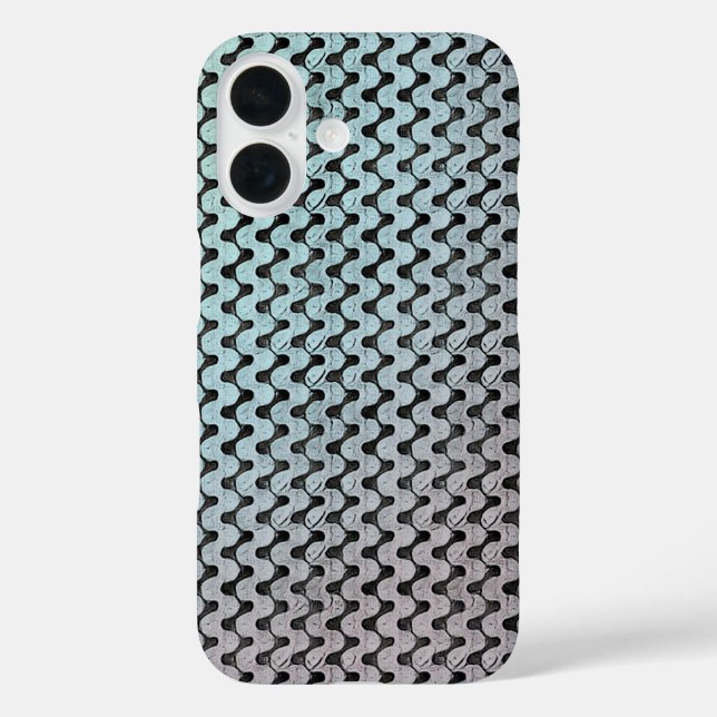 Moderne abstrakte digitale Musterdesign 1246 iPhone 16 Hülle (Rückseite)