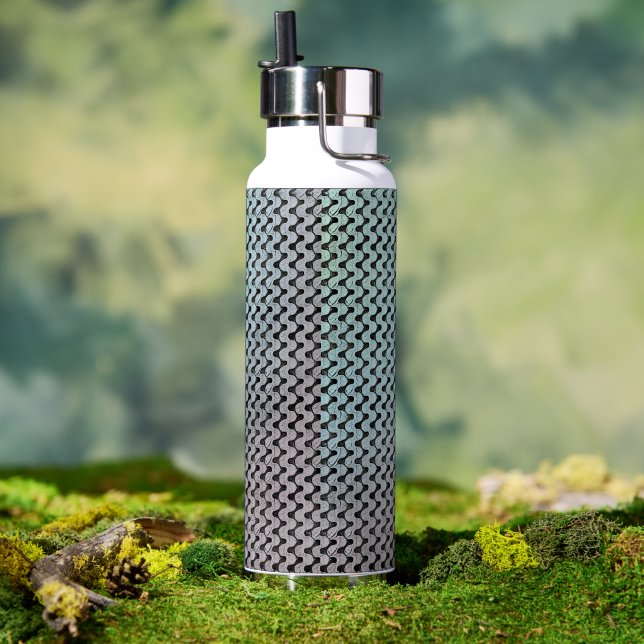 Moderne abstrakte digitale Musterdesign 1246 Trinkflasche (Außenbereich)