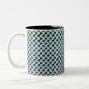 Moderne abstrakte digitale Musterdesign 1246 Zweifarbige Tasse
