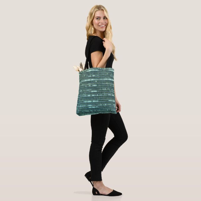 Moderne abstrakte digitale Musterdesign 1261 Tasche (Am Model)