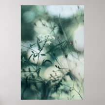 Moderne Abstrakte Dreamy Soft Aquamarine Wildblume